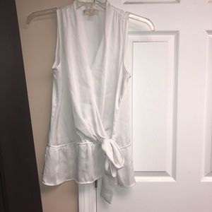 Silky Michael Kors drop waist sleeveless blouse